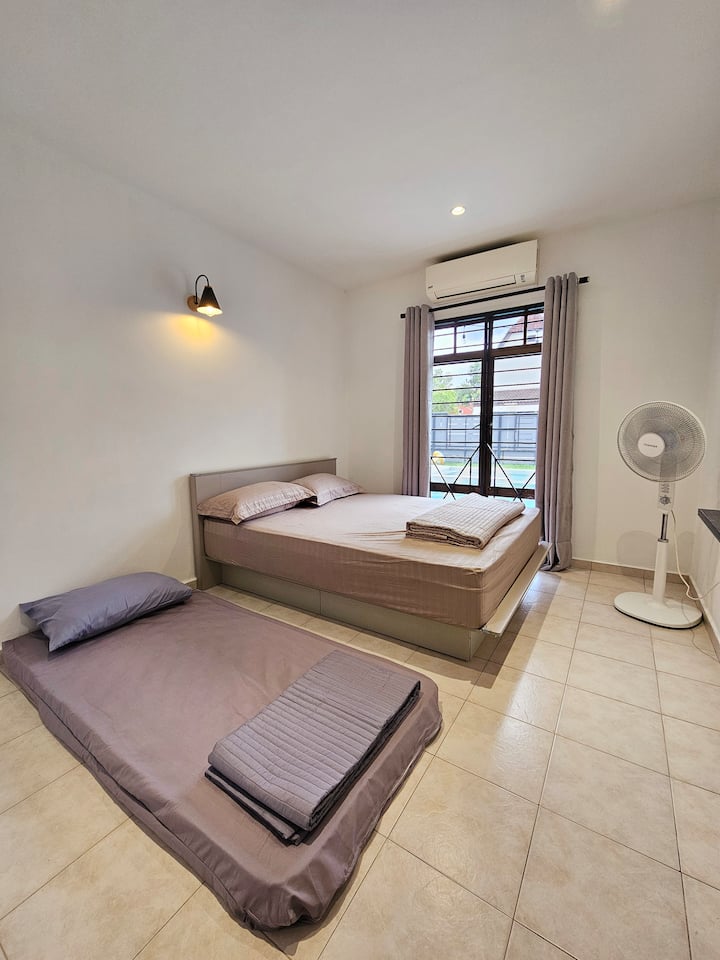 Bedroom 2. All bedrooms come with additional mattress upon request.