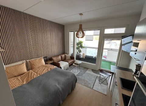 Top performing Airbnb: A touch of luxury, Modern studio (Free parking) in Vantaa