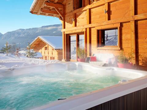 12 person detached chalet with Jacuzzi