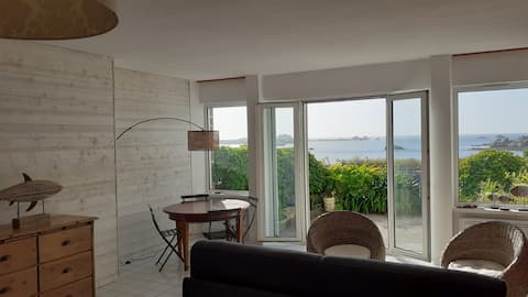Successful Airbnb property: A real paradise with a terrace facing the sea. in Plougasnou