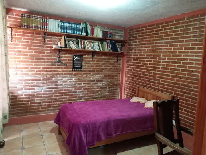 Accogliente camera da letto con letto singolo e vista sulla terrazza al piano terra