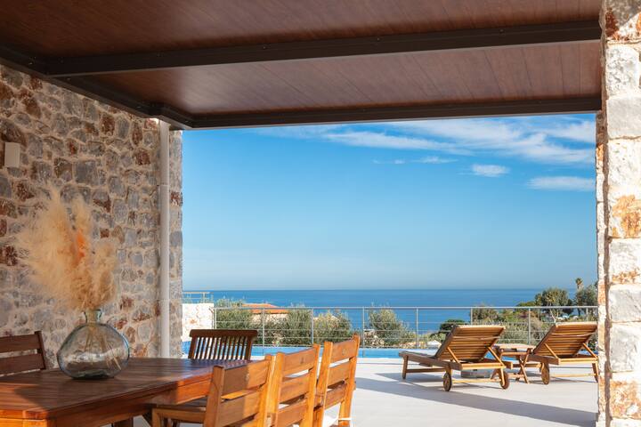 Nemea – Sea view, 1km to beach, private pool! gallery image 2