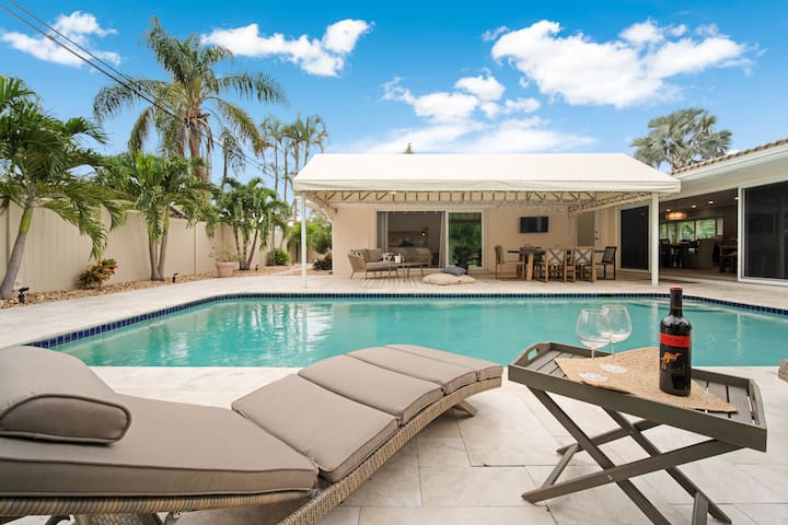 Florida Getaway: near beach, heated saltwater pool