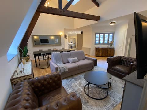 Successful Airbnb property: 5-star "Cathedral" suite facing the castle, 7 people. in Blois