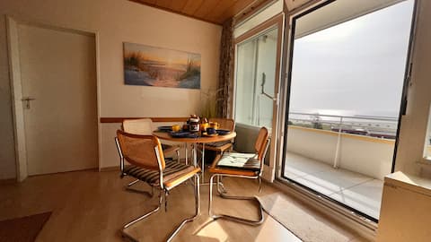 Erfolgreiche Airbnb-Immobilie: South-facing balcony with sea view in Fehmarn