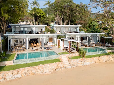 KOVE 9-Bedroom Beachfront Sunset Villas w/ Staff