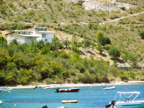 Beach villa with sea access