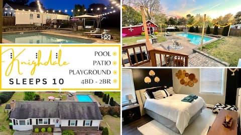 Beautiful Home with a pool in Knightdale sleeps 10