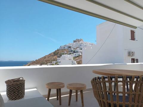 charming apt, sea view | Saluti Da Stampalia Chora