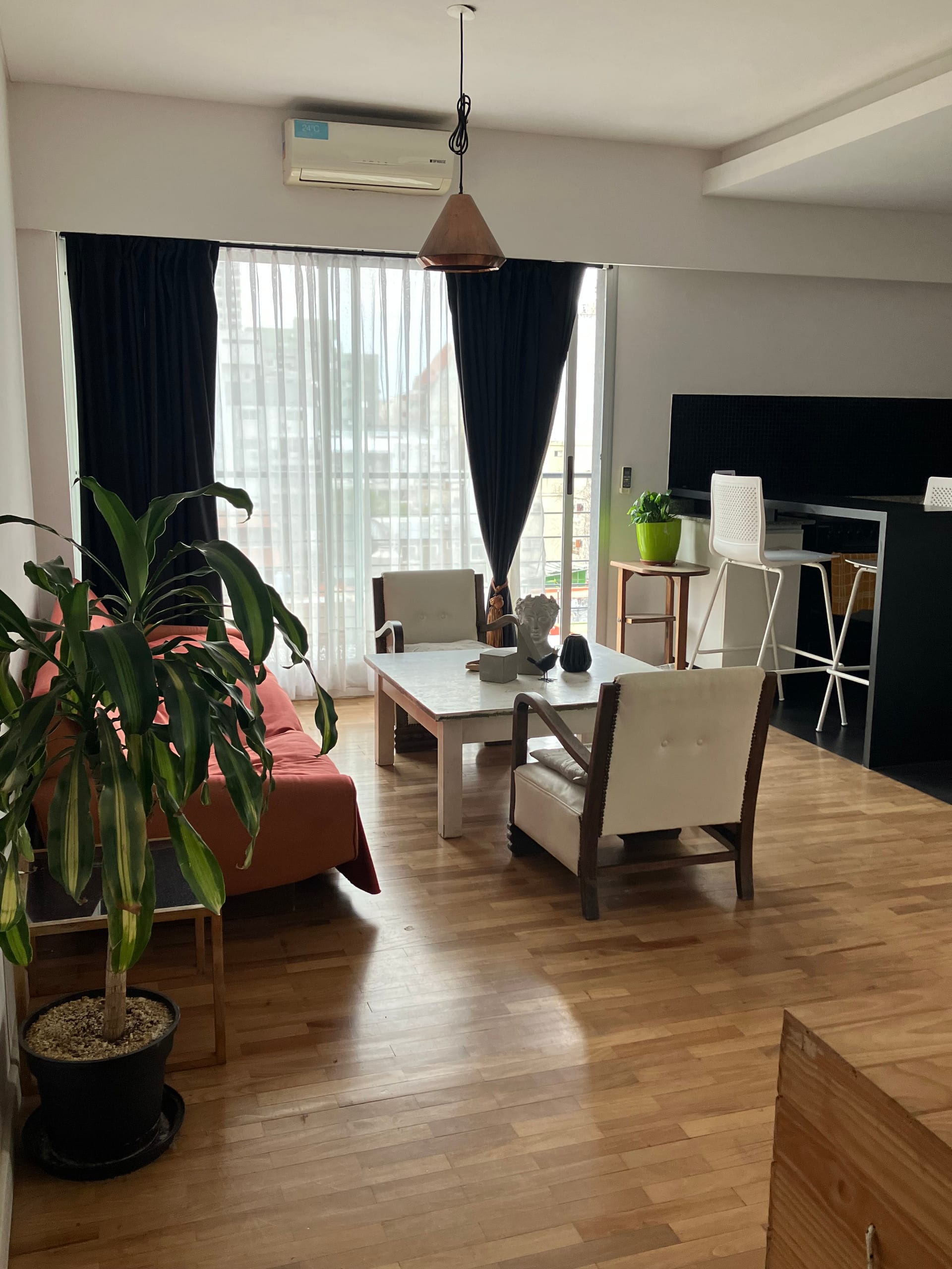 Apartamento de 2 ambientes com 1 quarto em Almagro