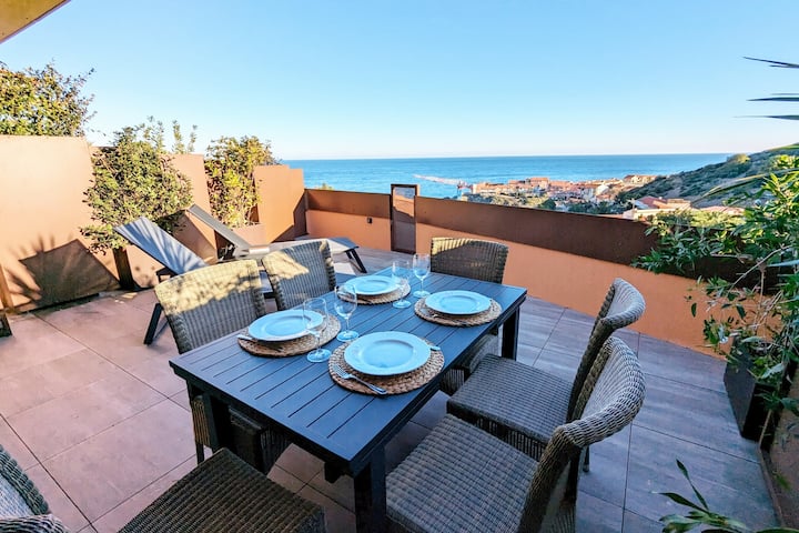 Appartement Neuf, Vue Mer, Clim, Wifi, Garage. - Collioure