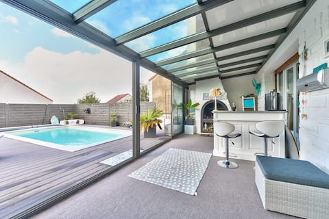 Villa with heated pool, Paris & Disney 20' away