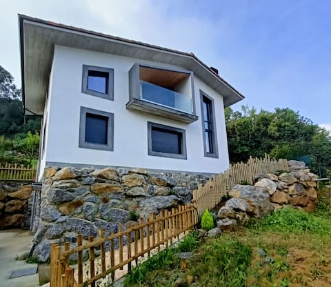 A rural house next to the beach