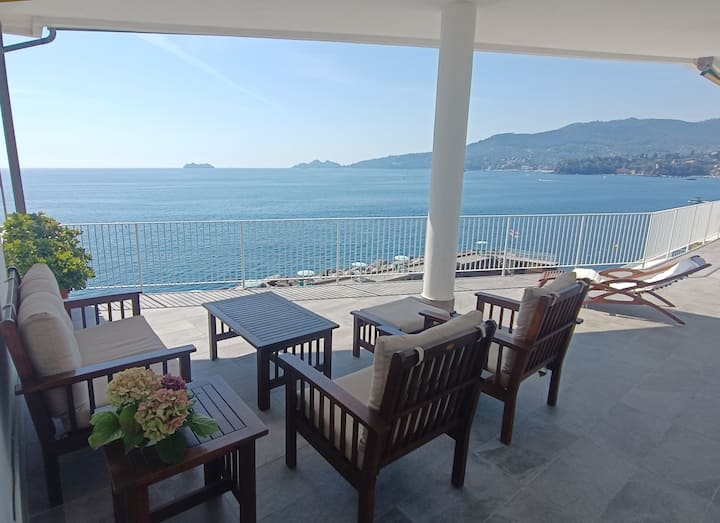 Portofino View Con Terrazza E Spiaggia Privata - ラパッロ