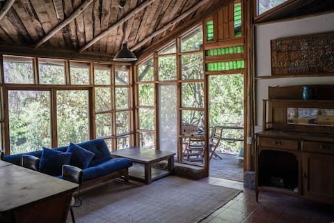 Warm mountain cabin