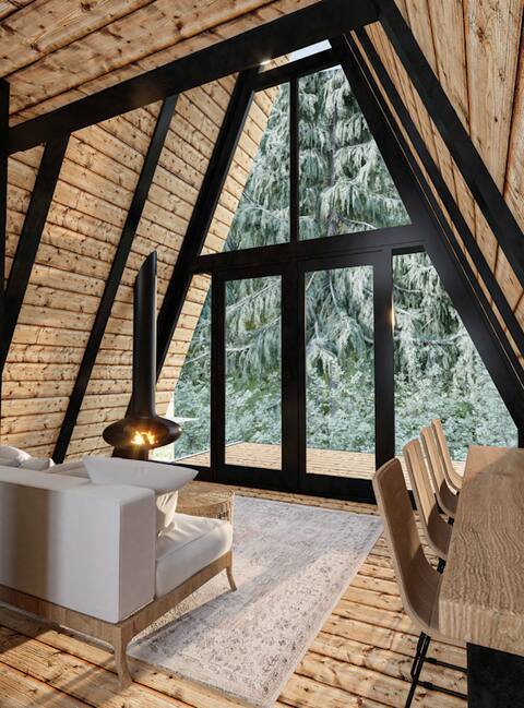 Treetop Cabin with a View near Glacier