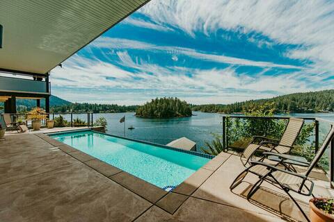 Waterfront home with pool and private dock