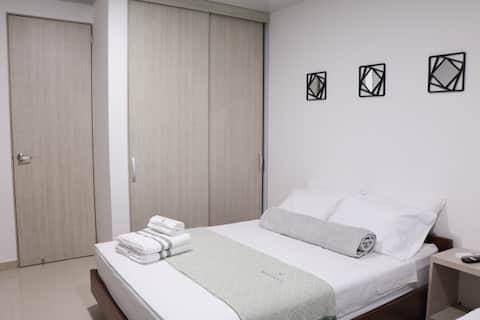 Comfortable studio with kitchenette for three people