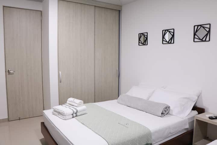 Comfortable studio with kitchenette for three people