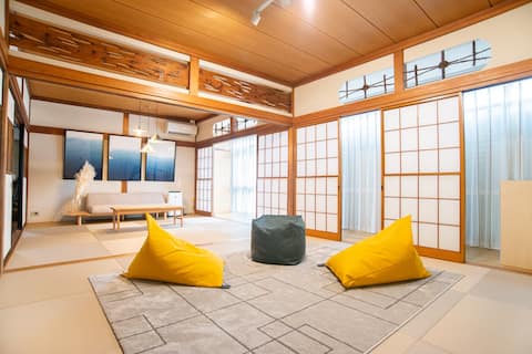 BBQ equipment free rental & barrel sauna [Mirai Building] Renovated building rental stay