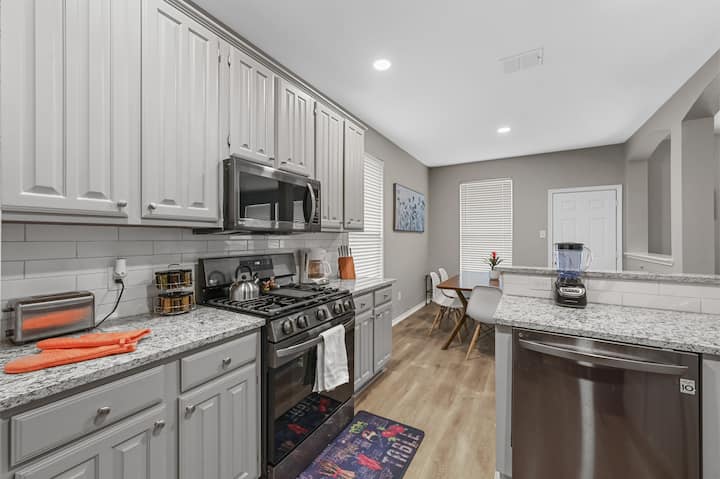 Updated kitchen with granite countertops
