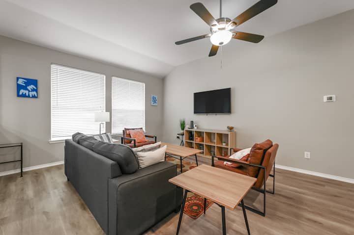 Living room with smart TV