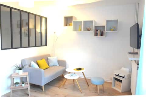 Annonce Airbnb populaire: Studio Jules Verne 2pers Parking inclus à Doulon Bottière