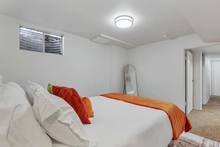 Stay cozy and warm in this bedroom, equipped with a heater to ensure comfort during chilly days and nights.