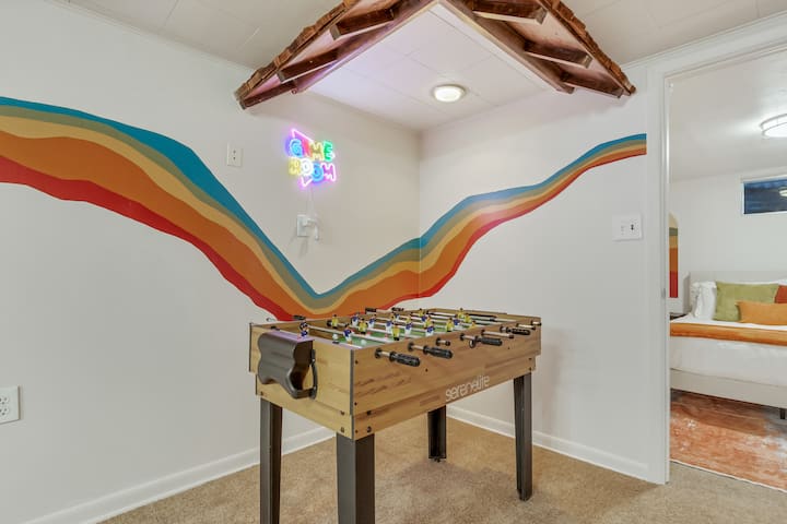 Foosball in the game room