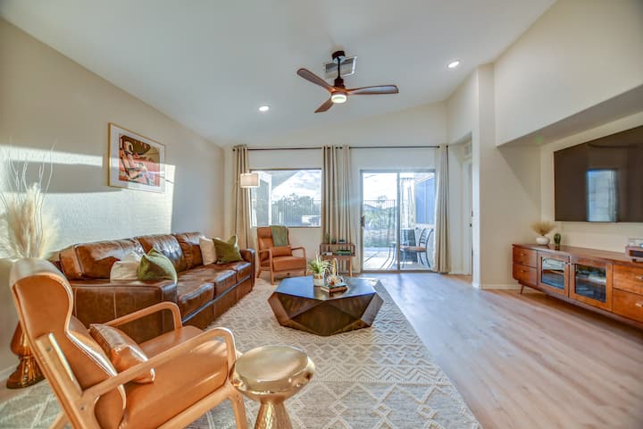 Chic Mid-century Modern On Golf Course W/ Hot Tub - Queen Creek, AZ