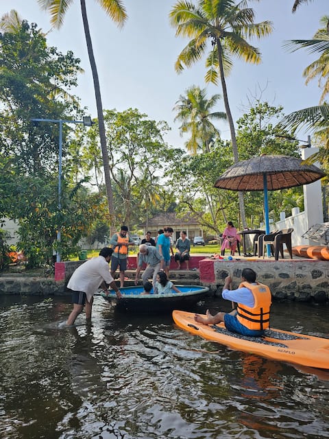 lake facing villa/kayaking/water sport activities