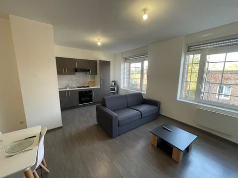 T2 cosy centre de Caudry, parking