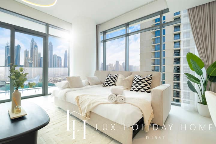Lux | The Marina Vista Beachfront Suite - Dubai