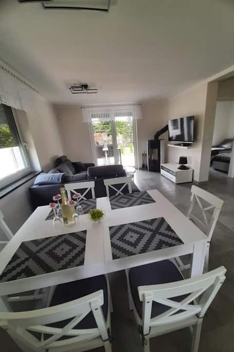 Successful Airbnb property: Modern house with terrace & fireplace in Gmina Kamień Pomorski