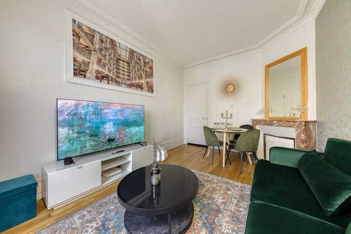 L’emeraude •Paris 8min•netflix•wifi Couple/pro - Enghien-les-Bains