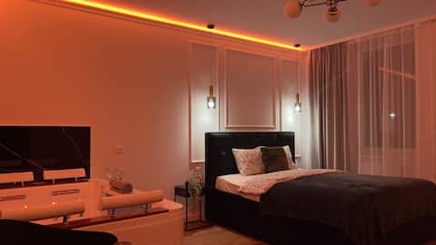 Successful Airbnb property: studio with a hot tub in Bogucice