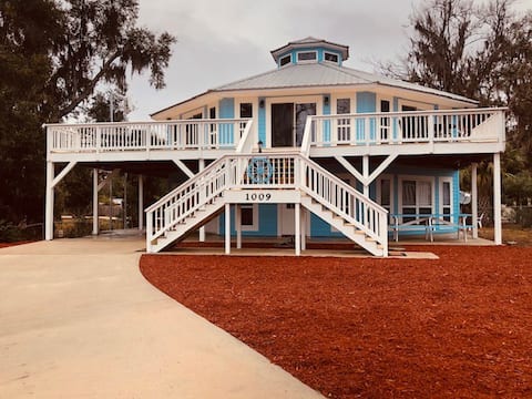 Steinhatchee Octagon House Private Waterfront Dock