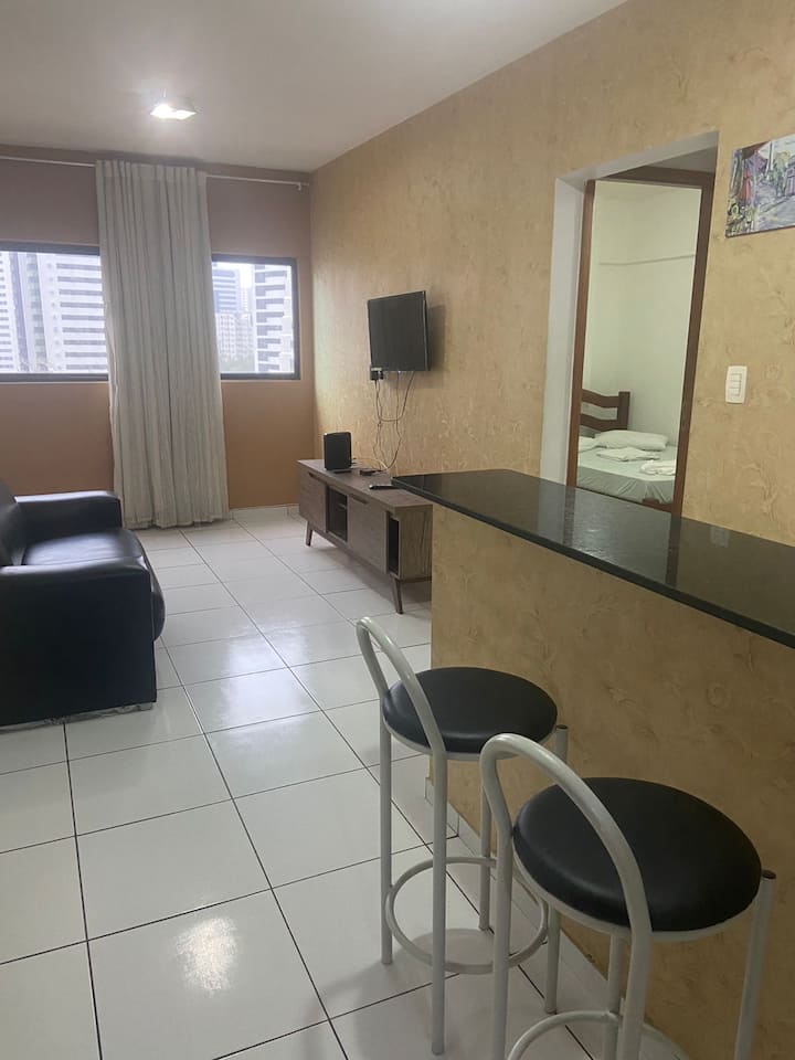 Flat 1 Qto Mobiliado Boa Viagem - Recife