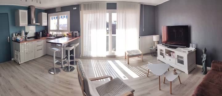 Appartement 70m2.
2 Chambres Idéal 2x2 Voyageurs - Châtillon