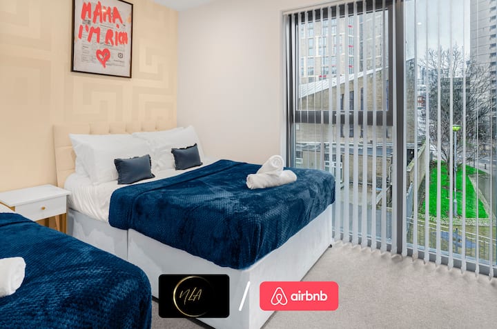 Dhomë gjumi në Noor Luxury Accommodations Short Lets & Serviced Accommodation