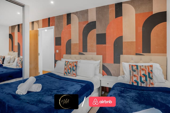 Dhomë gjumi në Noor Luxury Accommodations Short Lets & Serviced Accommodation