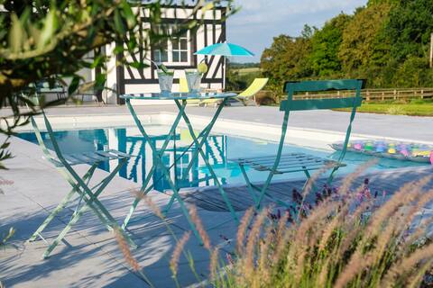 Country home with pool