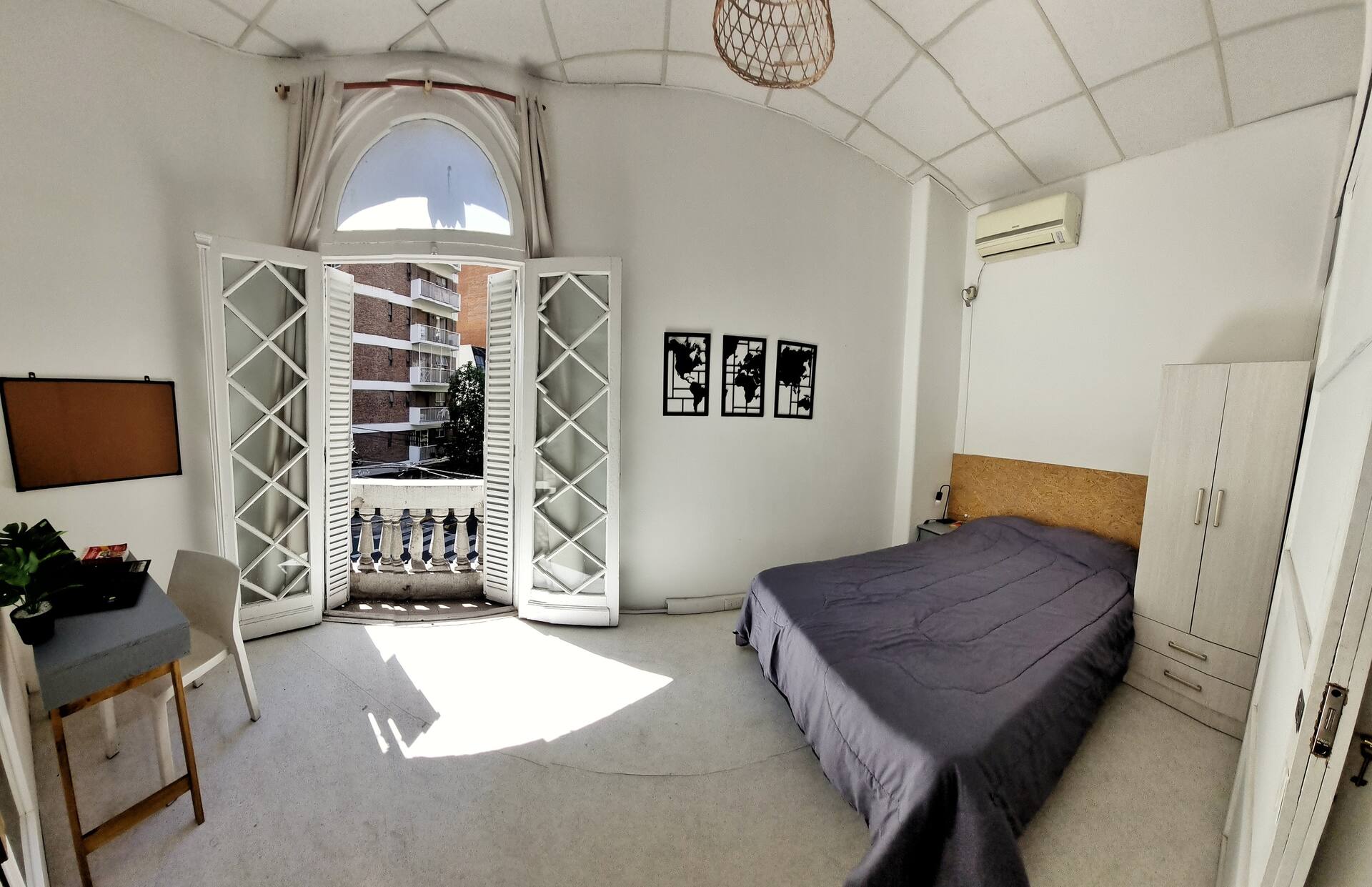 Habitación en casa compartida con aire acondicionado en Palermo