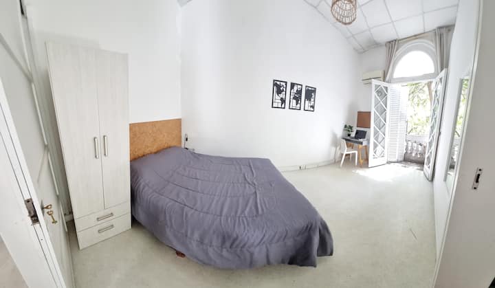Habitación privada en casa compartida con aire acondicionado en Palermo