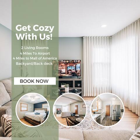 Majestic Abode l 4 miles to Airport & MOA l