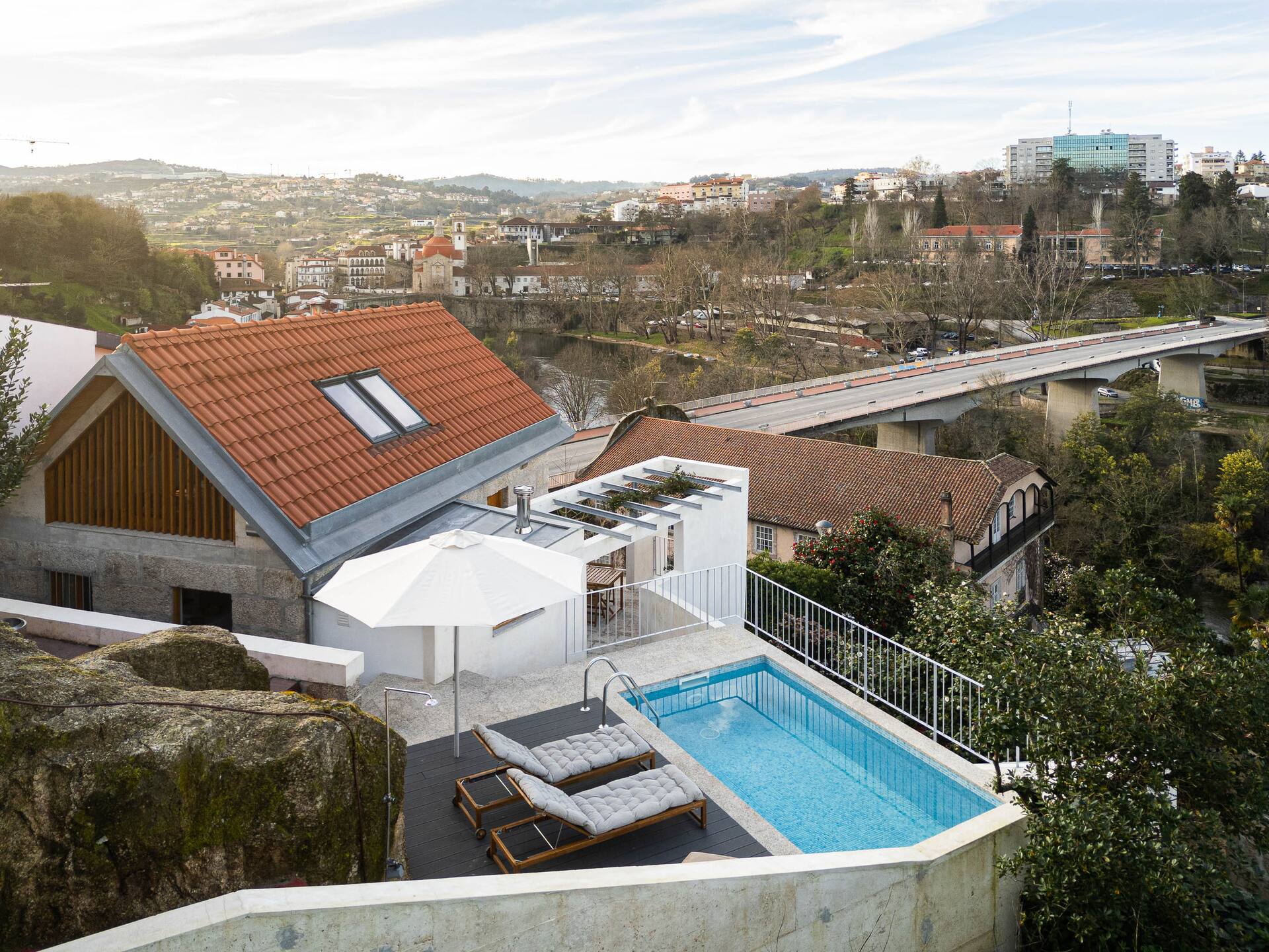 Chalet with Private Heated Pool and River View