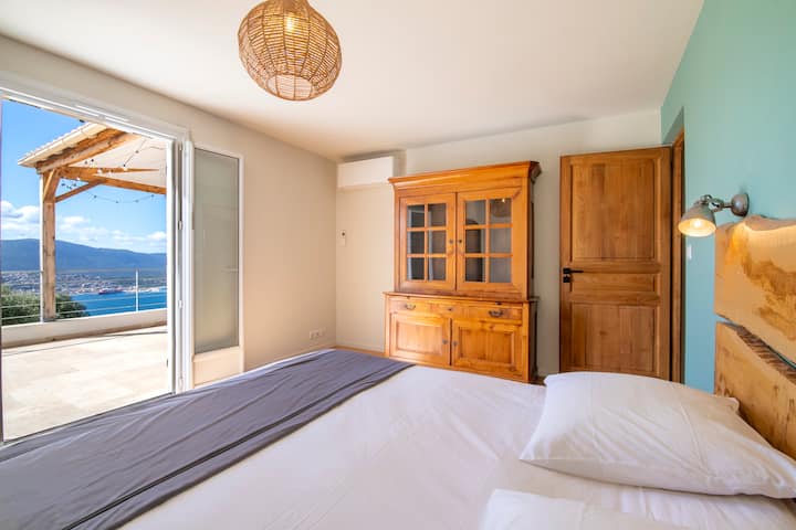 חדר שינה 2 ונוף לים