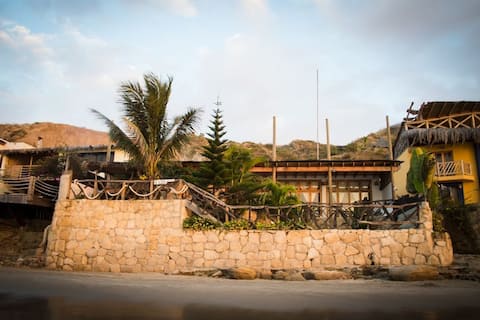 Peace in front of the beach
