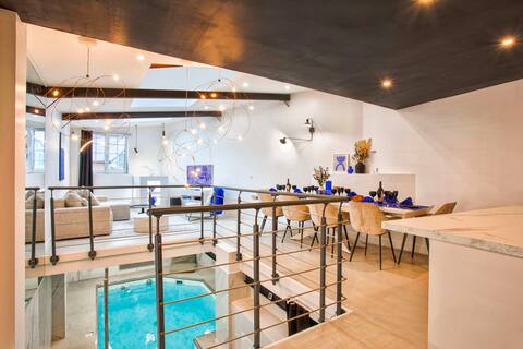Deauville Luxury Blue Loft : sauna and inside pool