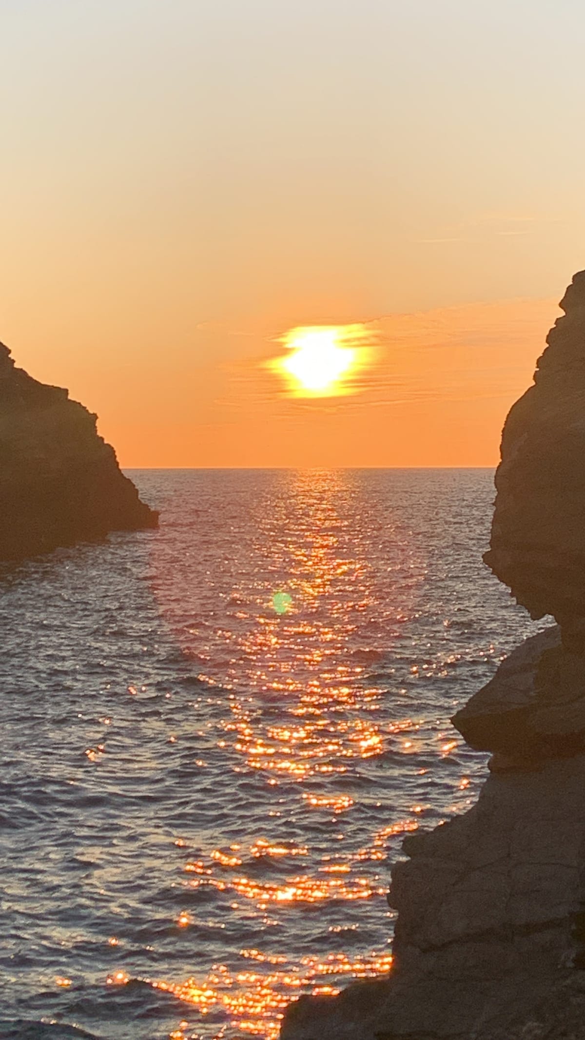 Stunning view from the bridge on Porth Beach.